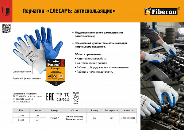 Листовка "Перчатки СЛЕСАРЬ"